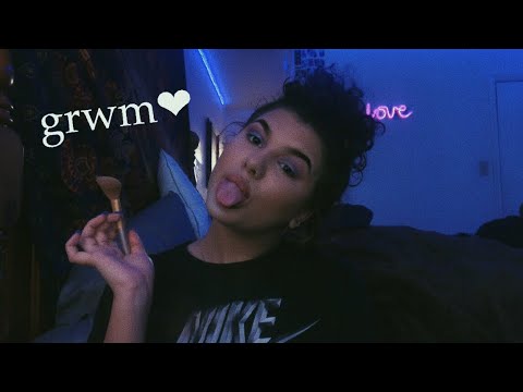 Dark purple grwm