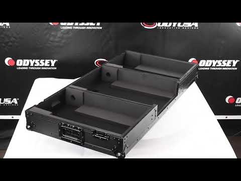 Odyssey Black Label DJ Coffin Flight Case with Wheels for DJM-A9 and CDJ-3000 or Similar Size Gear