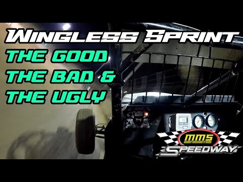 Wingless Sprints, Murray Bridge Speedway 16/12/23 How not to ride the wall. - dirt track racing video image