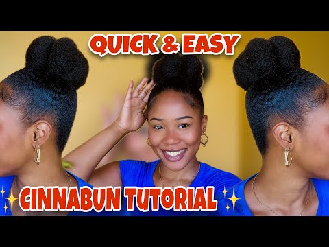 MY UPDATED CINNABUN TUTORIAL | Quick and Easy Natural Hairstyle for 4A/4C Hair || Jay Essence ||