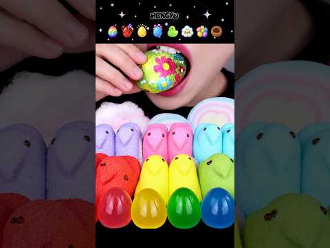 ASMR EMOJI FOOD EGG NEST 무지개 <strong>달걀</strong> 먹방 (순서대로 먹기)