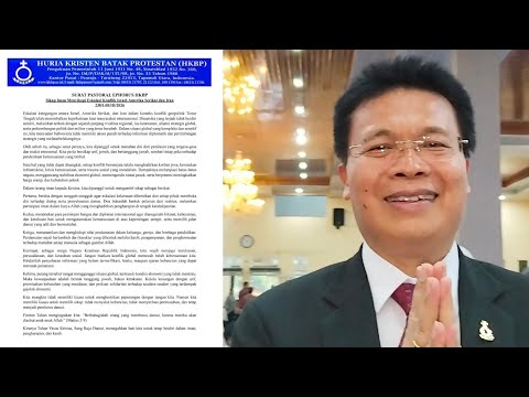 PIMPINAN HKBP, EPHORUS Pdt. Dr. Victor Tinambunan Sampaikan Pesan Pastoral Terkait  Perang...