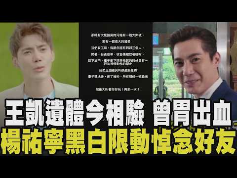 急症猝逝？追王凱死因 今將相驗遺體 生前曾胃出血昏迷.有服用助眠藥物習慣 百味人生戲份未完劇組急改本 楊祐寧發文憶20年兄弟：一起開吉普車聽嘻哈｜【話題懶人包】｜TVBS新聞@TVBSNEWS01