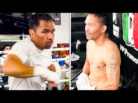 Manny Pacquiao TRAINING SNEAK PEEK 4 Days before Barrios Fight; FLEXES FINAL PHYSIQUE FORM