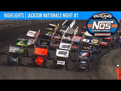 World of Outlaws NOS Energy Drink Sprint Cars | Jackson Motorplex | August 17, 2023 | HIGHLIGHTS - dirt track racing video image