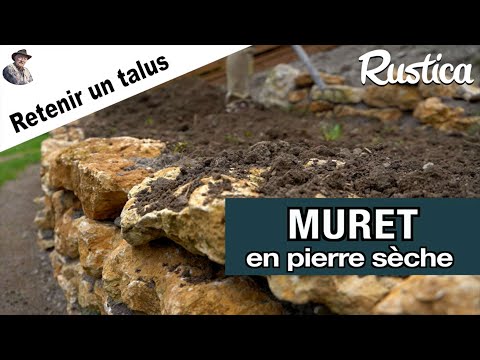 Comment transformer un talus enherbé en rocaille - 2- monter un muret en pierres sèches.