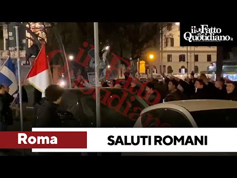 Saluti romani e rito del presente a Roma. Decine di fascisti ricordano l’omicidio di Miki Mantakas