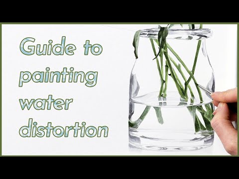 How to paint a realistic glass vase of water, in watercolor with Anna Mason