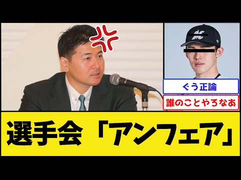 プロ野球選手会、『アノ人』について触れる【プロ野球なんJ 2ch プロ野球反応集】