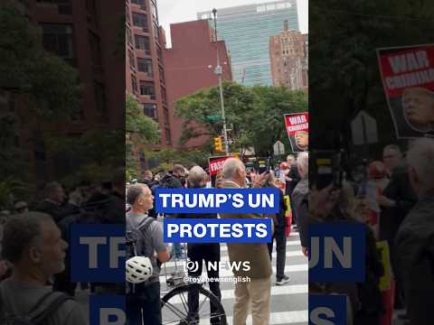 Protests Erupt Outside the UN as Trump Speaks