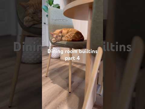 Dining room builtins part 4: cushion cover fail and oval table and chairs #diningroommakeover #orcat