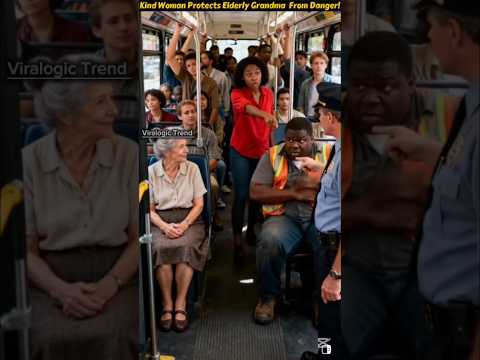 Kind Woman Protects Elderly Grandma From Danger! #drama #justice
