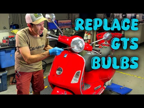 Replacing Bulbs on a 2006-2014 Vespa GTS 250 or 300 Super with a Bonus Brake Flush