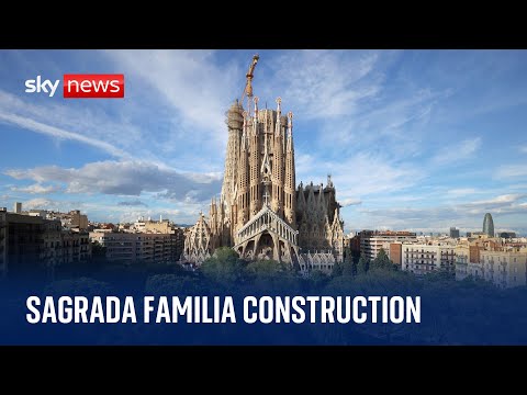 Spain: La Sagrada Familia Basilica four towers complete