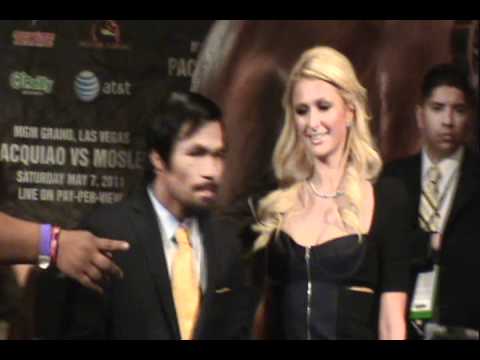 Paris Hilton congrates Manny Pacquiao on beating Shane Mosley