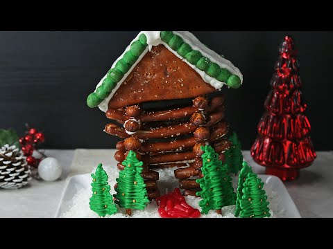 Edible Lincoln Log Cabin With Homemade Pretzels ? Tasty