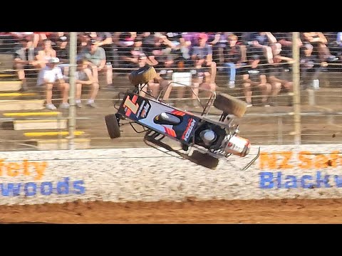 Western Springs - World Midgets Series Final Rd Qualifying Time Trials, Semi Main &amp; Dashes - 2/1/25 - dirt track racing video image