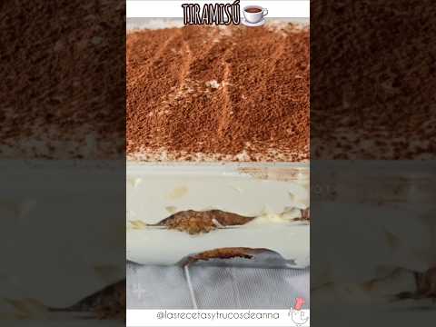 con 1 TAZA DE CAFÉ☕️, NATA Y BIZCOCHOS...prepara en 2 minutos este postre Italiano!