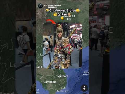 😶🌫️🐒Oh I Found A Funny Monkey In Google Map? #shorts #trending #map #mysteriousworldexplorer