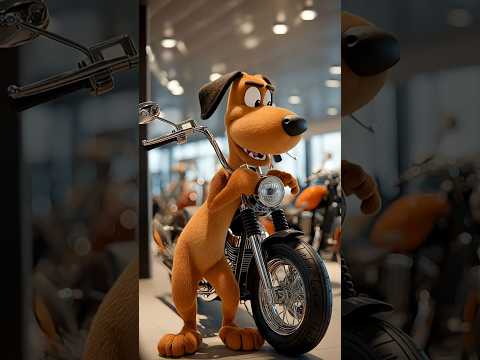 कुत्ते ने ली ड्रीम बाइक 🏍️। Dog bought it's dream bike 🏍️. #shorts #aianimation #cartoon