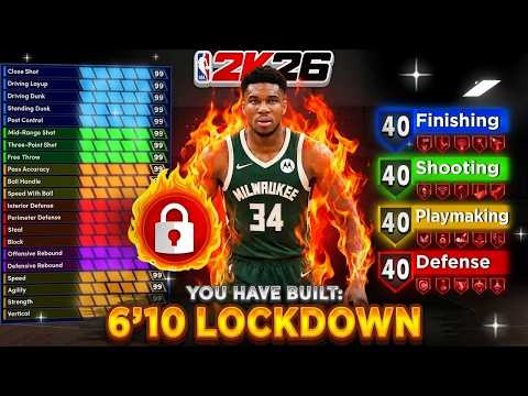 *NEW* META LOCKDOWN BUILD IN NBA 2K26! 6’10 DEMIGOD LOCK BUILD! best build 2k26