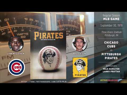 1979-Sep-30 • CHC/PIT • Chicago Cubs vs Pittsburgh Pirates - Clinch - Radio Broadcast video clip