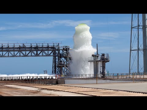 Watch NASA shoot 450,000 gallons of water 30 metres into the air