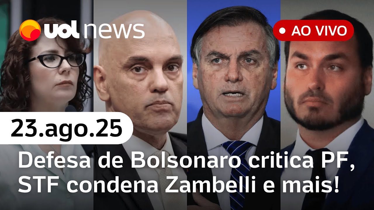 UOL News 1ª Edição ao vivo completo com Diego Sarza | Programa Completo | 23 de agosto de 2025