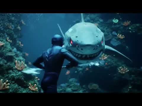 Superhero Aqua Phantom Vs Robotic Shark - Shark Robot Threat in Abyss Trench