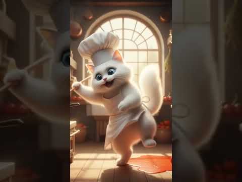 Cooking Gone Wrong 😿 | Funny White Cat Chef Story #catshorts