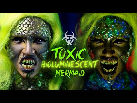 TOXIC BIOLUMINESCENT MERMAID | Halloween Makeup Tutorial - UCoziFm3M4sHDq1kkx0UwtRw