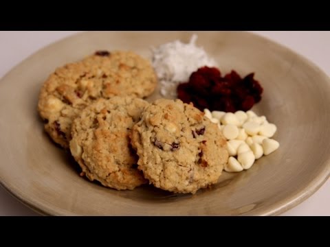 White Chocolate Coconut Cranberry Oatmeal Cookie Recipe - Laura in the Kitchen Ep 285 - UCNbngWUqL2eqRw12yAwcICg