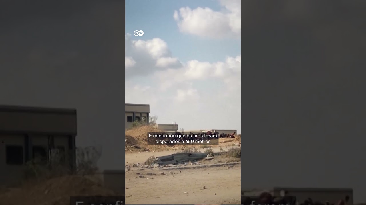 Criança foge de tiros em Gaza