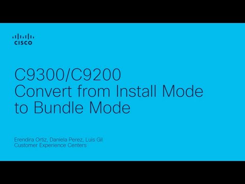 LAN Switching - C9300/C9200 - Convert from Install Mode to Bundle Mode