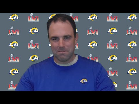 Rams OL Coach Kevin Carberry On Unit's Performance & Value of Andrew Whitworth | Super Bowl LVI video clip