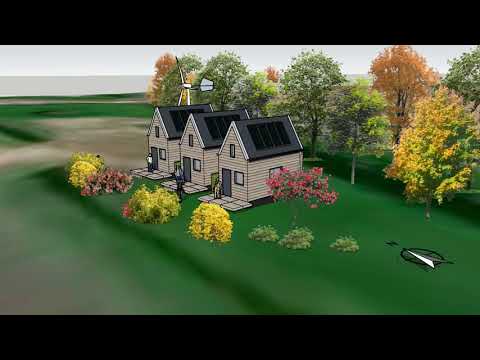 3D animation of the 3 Tiny Houses