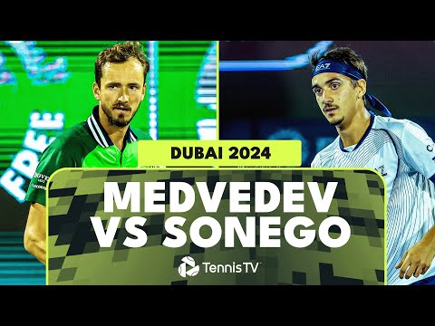 THRILLING Daniil Medvedev vs Lorenzo Sonego Match 🍿 | Dubai 2024 Highlights