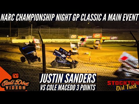 Final 410 A Main Event of 2024 - NARC Championship Night at Stockton Dirt Track GP Classic - dirt track racing video image