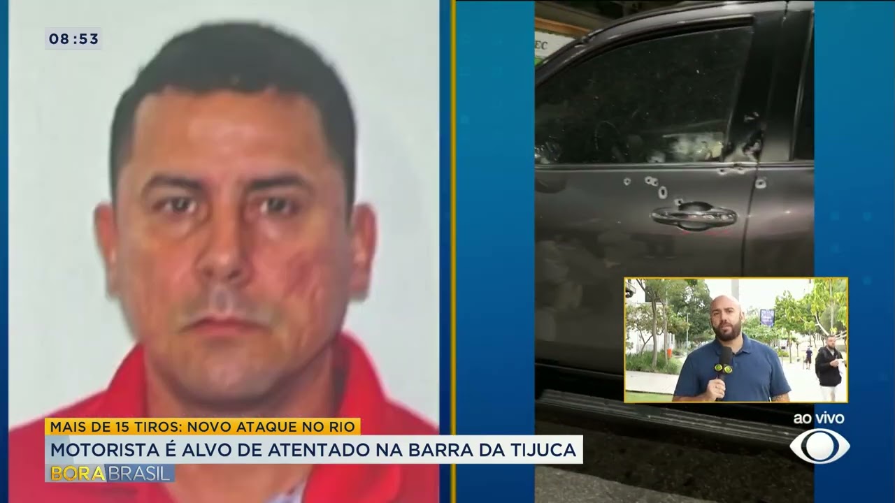 Mais de 15 tiros motorista é alvo de atentado no RJ