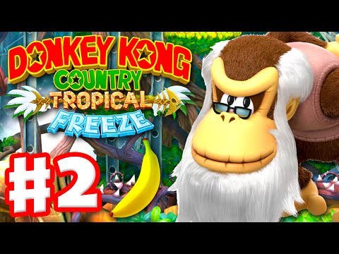Donkey Kong Country: Tropical Freeze - Gameplay Walkthrough Part 2 - World 1: Cranky Kong 100% - UCzNhowpzT4AwyIW7Unk_B5Q