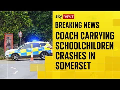 Coach crashes in Somerset on way back from school trip