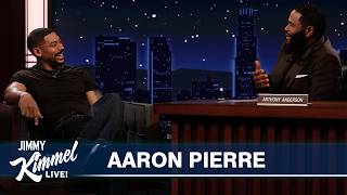 Thumbnail for the video "Aaron Pierre on Playing a Green Lantern, Meeting Magic Johnson & Moving to Los Angeles from London" from Jimmy Kimmel Live