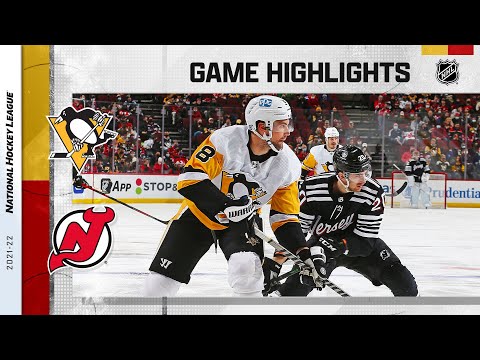 Penguins @ Devils 2/13/22 | NHL Highlights video clip