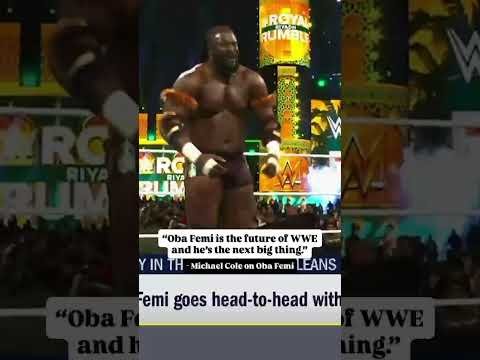 Michael Cole <strong>with</strong> high praise <strong>for</strong> Oba Femi 👏