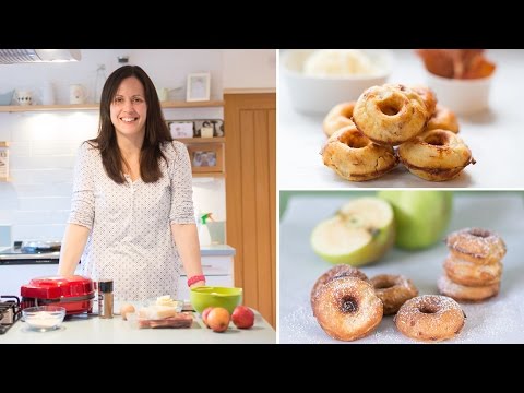 Making mini donuts in a donut maker machine. Two recipes for sweet and savoury!