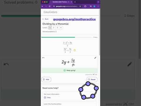 GeoGebra Math Practice Summary