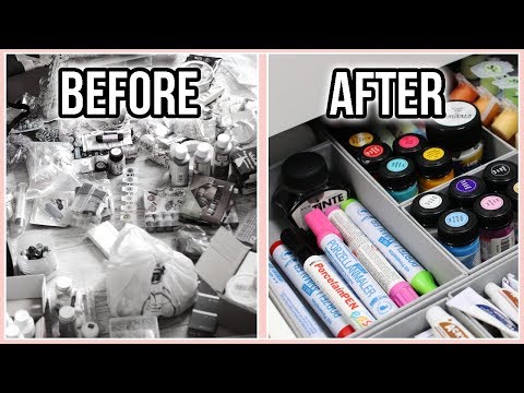 Decluttering & Organizing My Arts & Crafts Supplies the Konmari Way | Moving Into My New Apartment