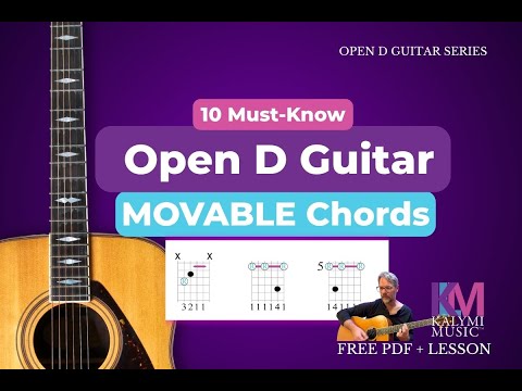10 Movable Chords in Open D Tuning (Play Any Key!)