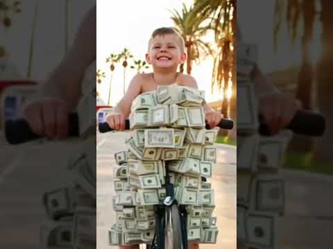 Part 09 | A Boy Cycling Made Of Money😱🤑 #newmusic #ai #boy #money #viral