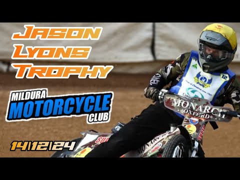 Jason Lyons Trophy, Olympic Park Speedway Mildura. Speedway Motorcycles. - dirt track racing video image